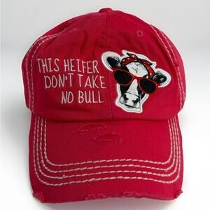 Heifer Cow Hat Farm Country Womens Ladies Adjustable Baseball Cap Crazy or Bull